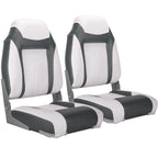 NORTHCAPTAIN S1 Deluxe A Pair of Marine High Back Folding Fishing Boat Seat,Stainless Steel Screws Included