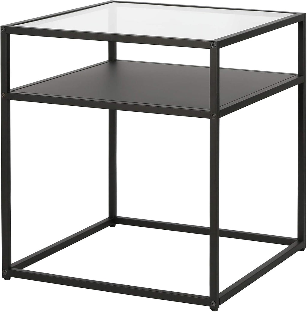 Ada 20'' Wide Square Side Table in Blackened Bronze