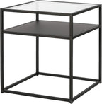 Ada 20'' Wide Square Side Table in Blackened Bronze