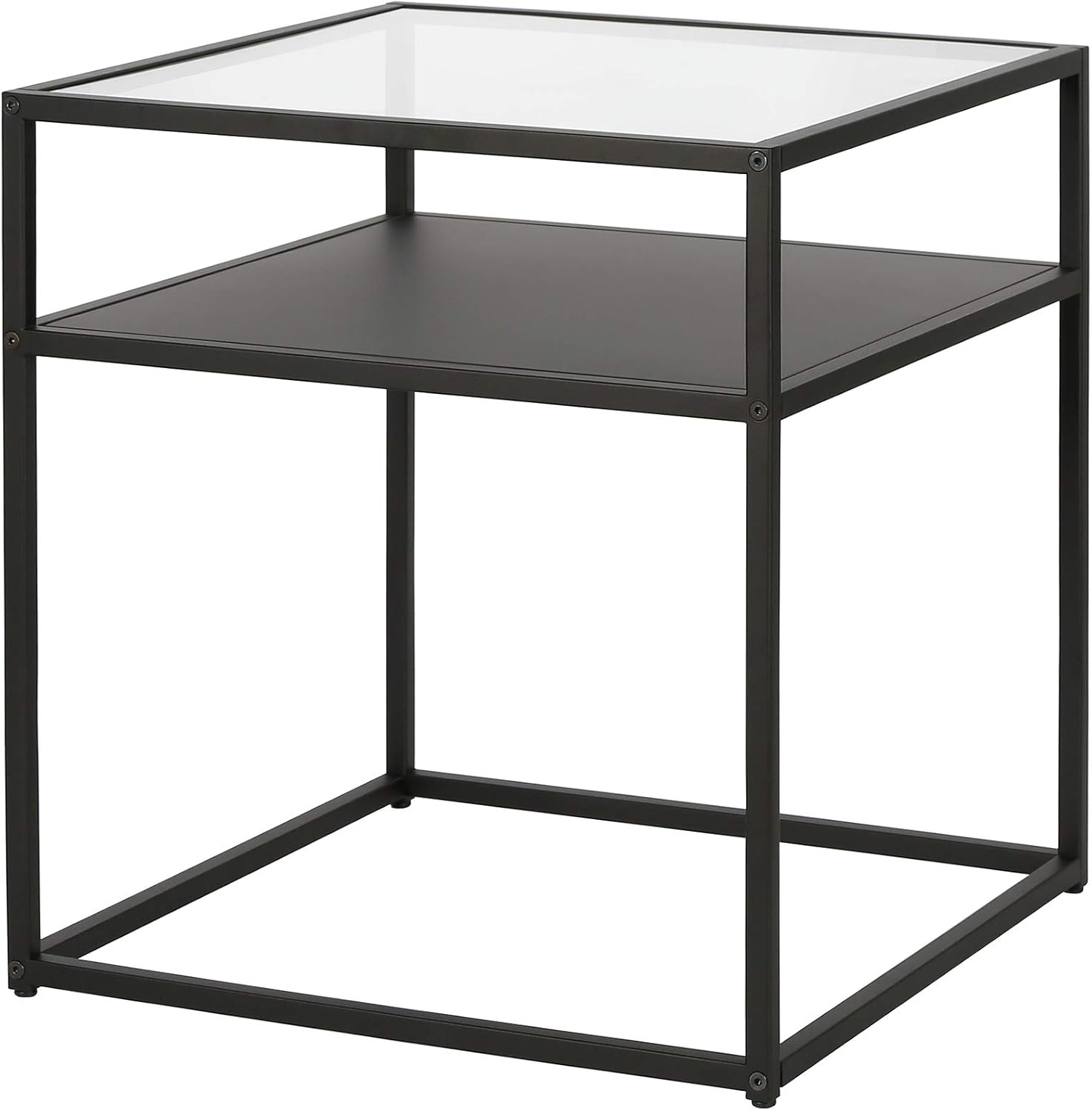 Ada 20'' Wide Square Side Table in Blackened Bronze
