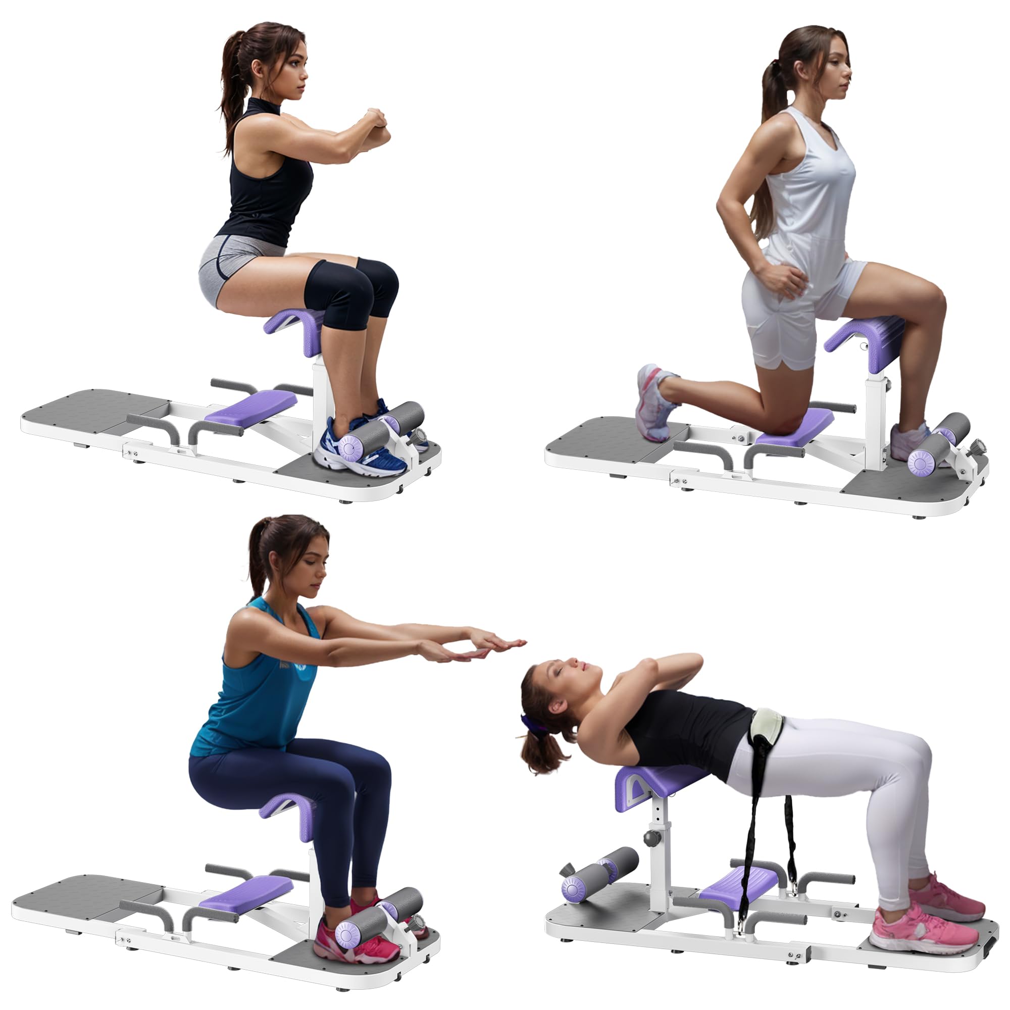 seanleecore Hip Thrust & Squat Machine for Home – Multi-Function Glute Builder, Leg & Core Strengthening Equipment – Adjustable Sissy Squat, Hip Thrusts, Squat Assist Machine for Home Gym