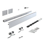 JUBEST 6FT Barn Door Sliding Hardware Track Kit, Aluminium Alloy Box Rail Hardware for Classic Modern Interior Single Wooden Door,Low Clearance