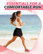 Didaey 3 stk. flydende løbeshorts til kvinder 2 i 1 butterfly-shorts med lommer, spandexfor, atletisk træning (medium, sort, grøn, rød)