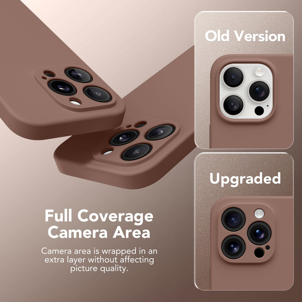 SuydanBox Magnetic for iPhone 13 Pro Max Case, Compatible with MagSafe, [Full Camera Protection][Screen Protector] Silicone Shockproof Protective Phone Case for iPhone 13 Pro Max 6.7", Brown