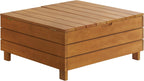 Outdoor Coffee Table - Weather-Resistant Eucalyptus Wood Patio Furniture Table with Lift Top Storage Compartment (Brown)