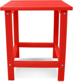 Polywood Long Island 18" Side Table, Sunset Red