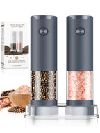 Electric Salt and Pepper Grinder Set Automatic Battery Pepper Mill Shakers Adjustable Coarseness Upgraded Larger Capacity with Led Home and Kitchen Appliances Birthday Gifts for Women Mom