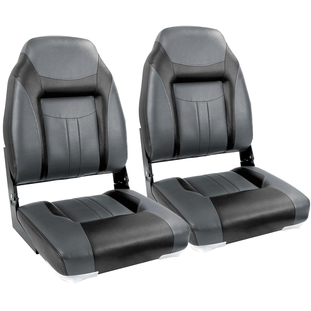 NORTHCAPTAIN S1 Deluxe A Pair of Marine High Back Folding Fishing Boat Seat,Stainless Steel Screws Included