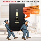 Cassaforte ignifuga pesante da 8,0 Cuft per la casa, cassaforte extra grande ignifuga e impermeabile, cassaforte antifurto per la casa con doppi allarmi, cassaforte con serratura nascosta sul fondo, cassaforte digitale di sicurezza per ufficio