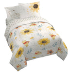 Jay Franco Minecraft Creeper Twin Comforter Set - 5 Piece Bedding Includes Sheet Set & Pillow Covers - Super Soft Gren & Gray Bedding