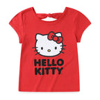 Hello Kitty Sanrio Girls 4 Pack Mix and Match 2 Short Sleeve T-Shirts, Short, and Flared Pants Set for Big Kids