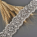 HONGMEI Rhinestone Bridal Belt Crystal Wedding Dress Belt Shiny Wedding Accessories (Black)