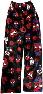 YSEKOR Anime Pajamas for Women Girls Cartoon Kawaii Cat All Over Print Fuzzy Flannel Pants Soft Cozy PJs