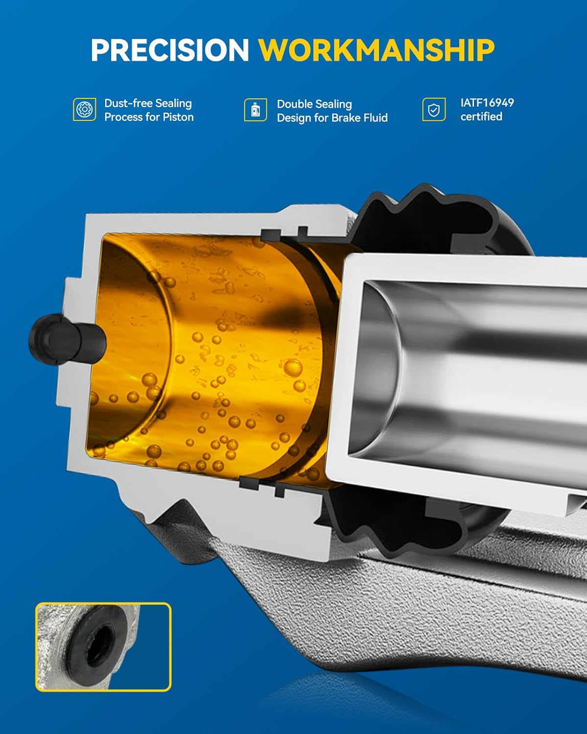 PHILTOP 18B5046 18B5047 Rear Disc Brake Caliper Assembly Fit for 2007-2017 Jeep Wrangler, 2008-2012 Jeep Liberty, 2007-2011 Dodge Nitro, 2018 Jeep Wrangler JK