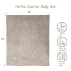 Manta Elétrica Tefici, Super Aconchegante e Macia, Flanela de 2 Camadas 50" x 60", Manta Aquecida com 3 Níveis de Aquecimento e Desligamento Automático em 4 Horas, Lavável na Máquina, Certificada ETL e FCC, Uso Residencial e Escritório, Cor Camelo