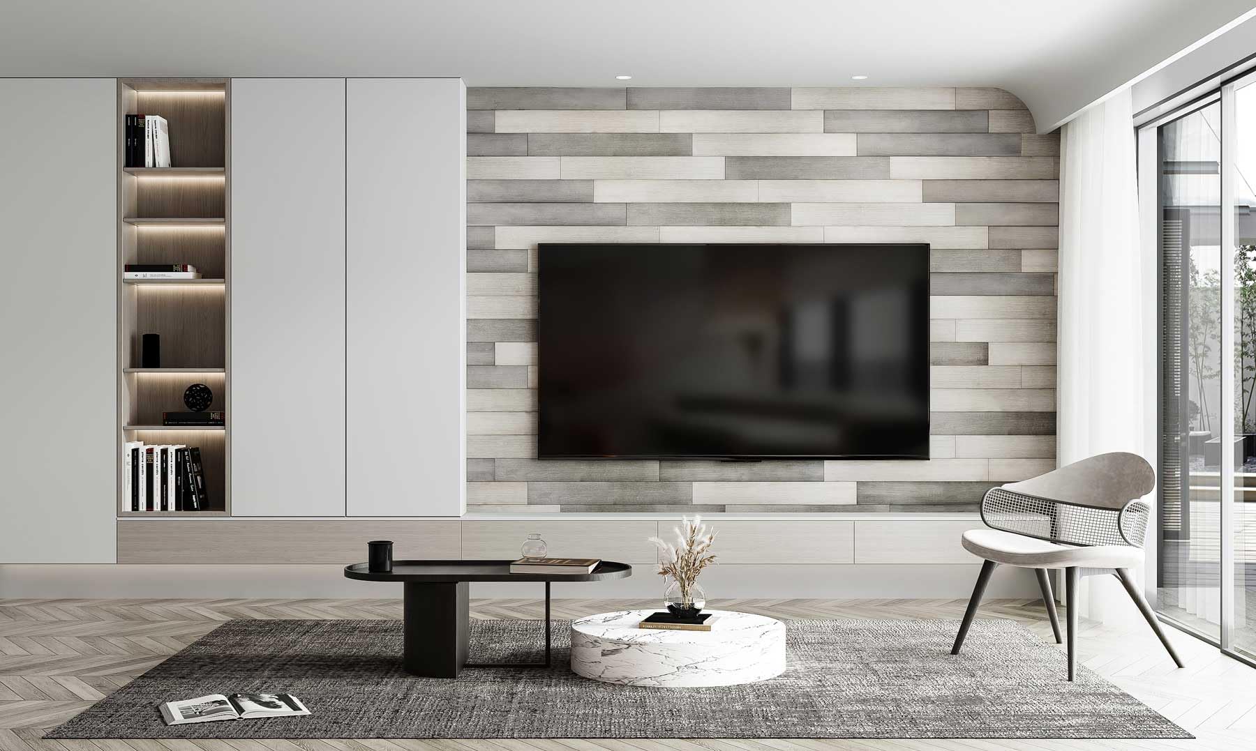 Luxdecor 本物の木製ウォールプランク 壁用 - ホワイトシップラップボード 5インチ ピールアンドスティックシップラップボード 10枚セット 壁用シップラッププランクボード 12.5平方フィート