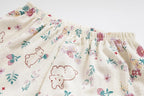 Vopmocld Big Girls Button Down Sleepwear Short Sleeve With Shorts 2PCS Pajama Sets Casual Lapel Loungewear Patterns Printed, 2PCS-Bunny, 10