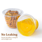 AOZITA [50 Sets, 9 oz Clear Plastic Cups With Flat Lids No Hole, Disposable Cups With Lids for Ice Cream, Pudding, Cake, Snacks Smoothie, Milkshake, Cold Drinks