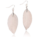 BOUTIQUELOVIN Filigree Long Leaf Pendant Dangle Necklace and Earring Jewelry Set Fashion for Women