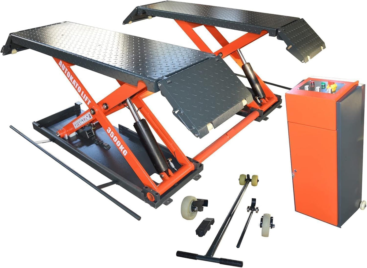 KATOOL Mid Rise Scissor Lift 110V Power Mid-Rise Car Lift Max. Lifting Height 41.25" X85-110V