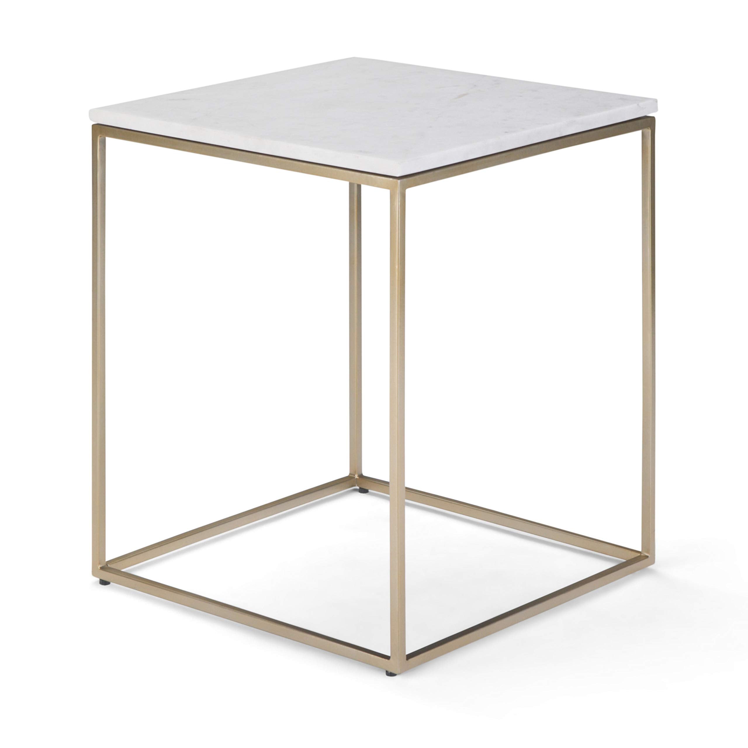 SIMPLIHOME Preston Modern Industrial 22 inch Wide Metal Metal Side Table in Antique Copper, Fully Assembled for the Living Room and Bedroom