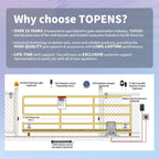 TOPENS RK2500T Automatic Sliding Gate Opener Rack Drive Electric Gate Motor for Heavy Driveway Slide Gates Up to 5700 Pounds Security Gate Operator AC Powered with Gear Rack and Remote Control