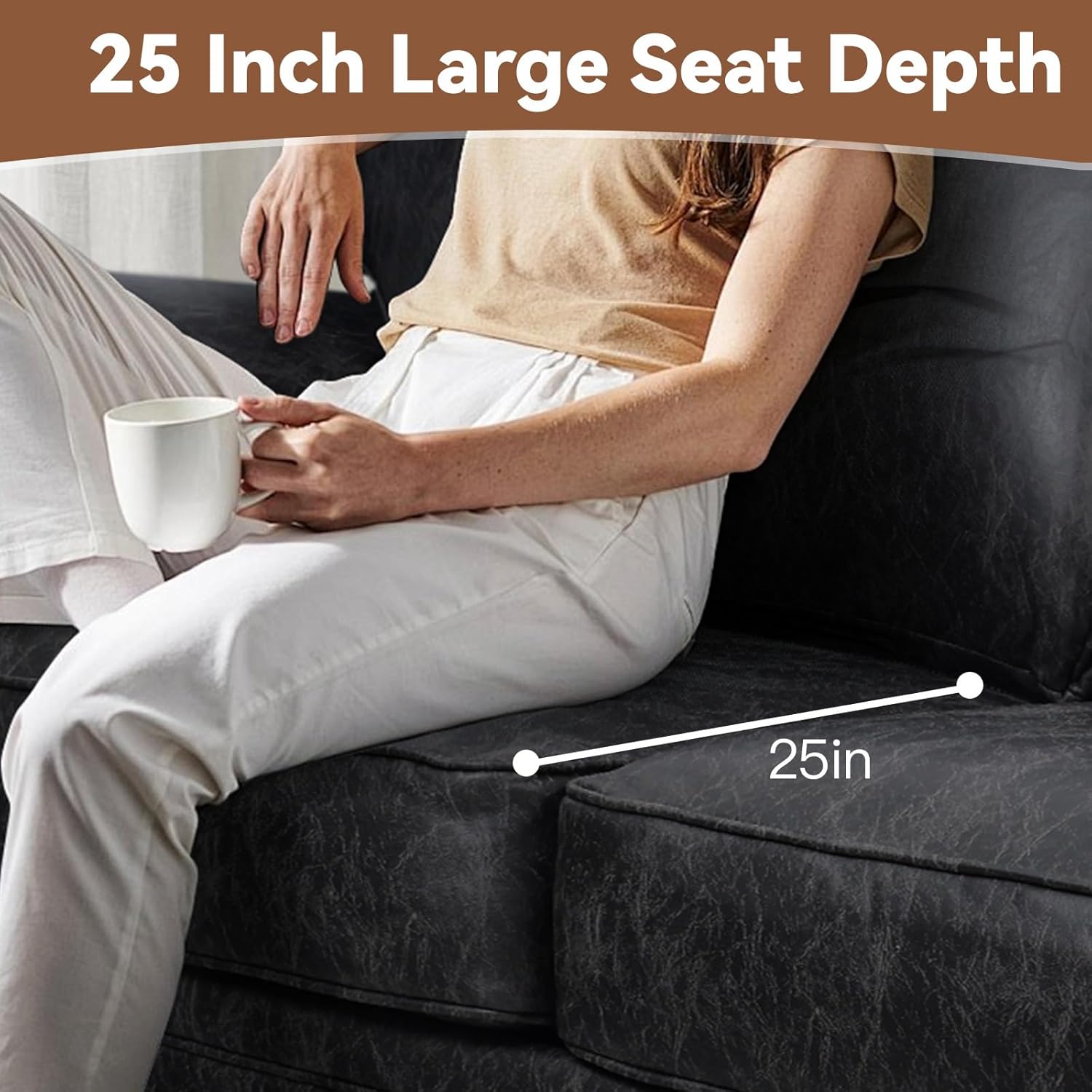 88’’ Rivet Couch,Living Room Sets,Mid-Century Couch, Solid Wooden Frame for Living Room,Upholstered Sofa (Grey, 3 Seats)