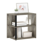 Furinno Simplistic Set of 2 End Table, Espresso/Black