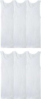 Fruit of the Loom Men's Sleeveless Tag Free Moisture Wicking Tank A-Shirt