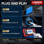 LAUNCH CRP123 V2.0 OBD2 Scanner-2025 New Model Engine/ABS/SRS/Transmission Diagnostic Scan Tool SRS Airbag Code Reader,3 Reset Oil Service/Throttle Relearn/SAS Reset,Lifetime Free Update