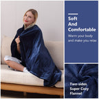 Manta Elétrica Tefici, Super Aconchegante e Macia, Flanela de 2 Camadas 50" x 60", Manta Aquecida com 3 Níveis de Aquecimento e Desligamento Automático em 4 Horas, Lavável na Máquina, Certificada ETL e FCC, Uso Residencial e Escritório, Cor Camelo