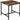Square Kitchen Dining Table, 29.5'' Dining Table, Small Dining Tables, Writing Desk, Coffee Tables, for Restaurant, Living Room, Apartment, Rustic Brown and Black TCZ02BF