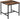 Square Kitchen Dining Table, 29.5'' Dining Table, Small Dining Tables, Writing Desk, Coffee Tables, for Restaurant, Living Room, Apartment, Rustic Brown and Black TCZ02BF