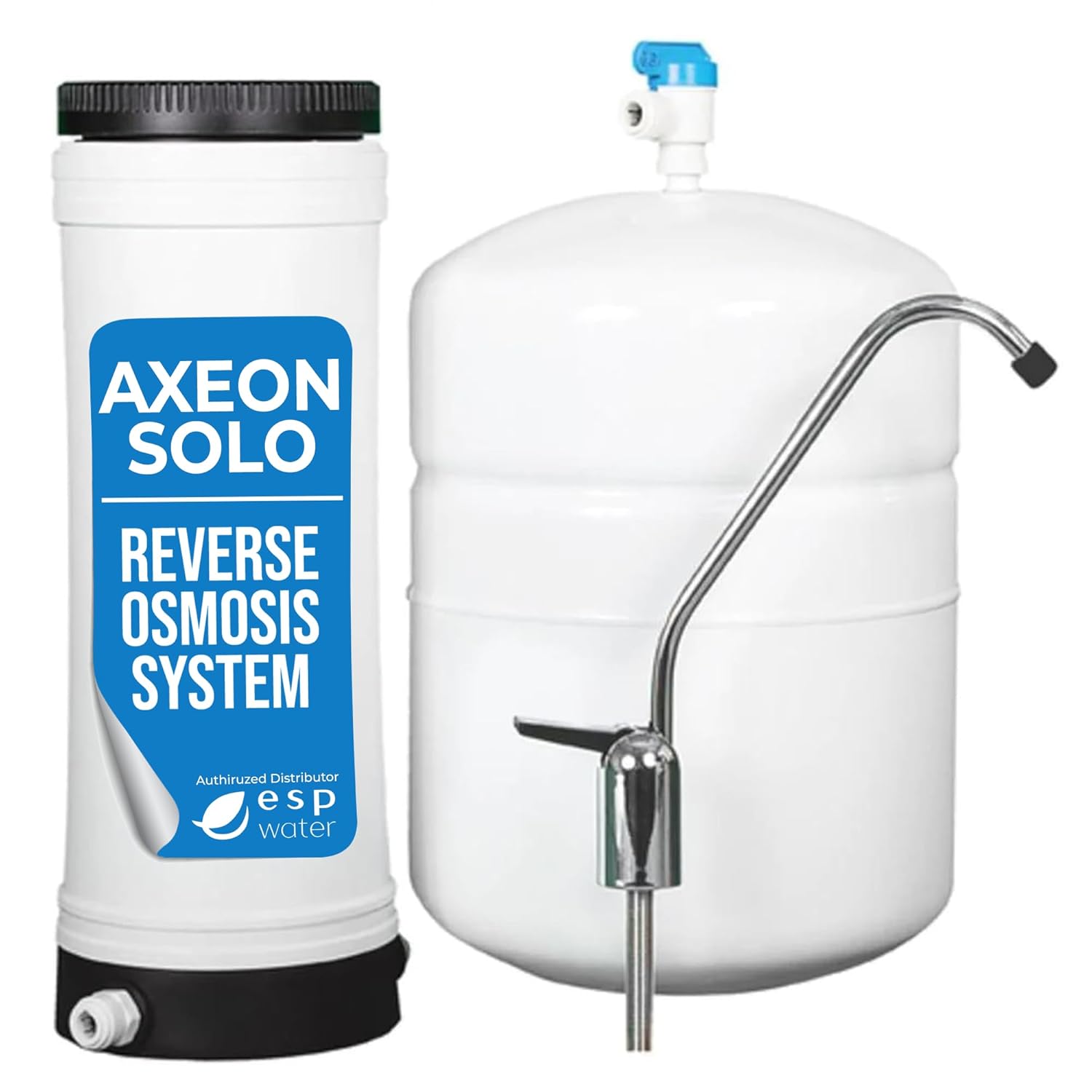 Axeon Solo I Reverse Osmosis Drinkin Water System - All-in-One 4 Stage Filtration, 50 GPD Compact RO, Carbon Block, High Flow Rate, Space-Saving Design, User-Friendly, Advance Membrane Technology