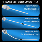 Automotive Fluid Extractor Pump, 200 cc Oil Extractor Pump with Hose, Sealed Upgraded Oil Change Pump, Lightweight Oil Suction Pump for Changing Transmission, Power Steering, and Brake Fluid