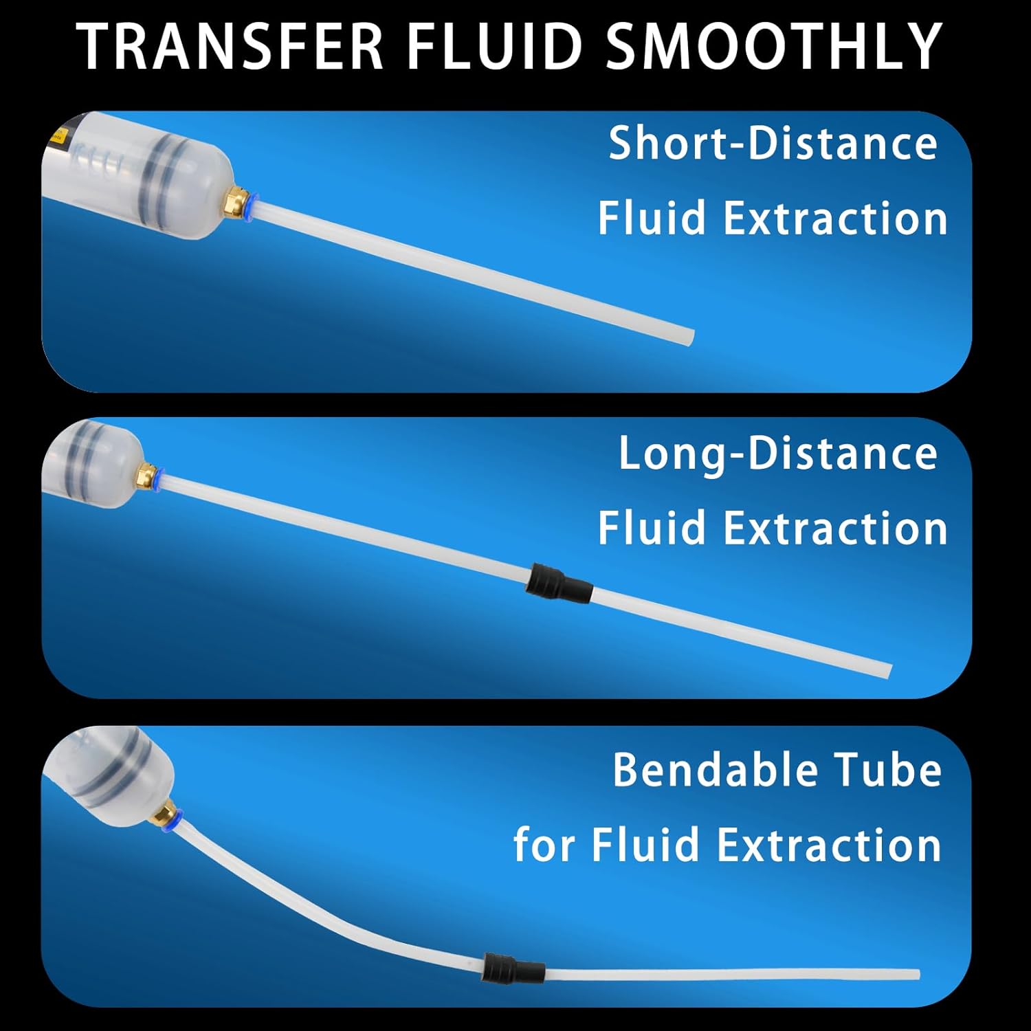 Automotive Fluid Extractor Pump, 200 cc Oil Extractor Pump with Hose, Sealed Upgraded Oil Change Pump, Lightweight Oil Suction Pump for Changing Transmission, Power Steering, and Brake Fluid