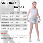 Fließende Shorts für Mädchen Schmetterlingsshorts für Kinder Preppy Shorts für Teenager Tennis Lauf- und Sportshorts mit Futter (Royalblau, 13-14 Jahre)