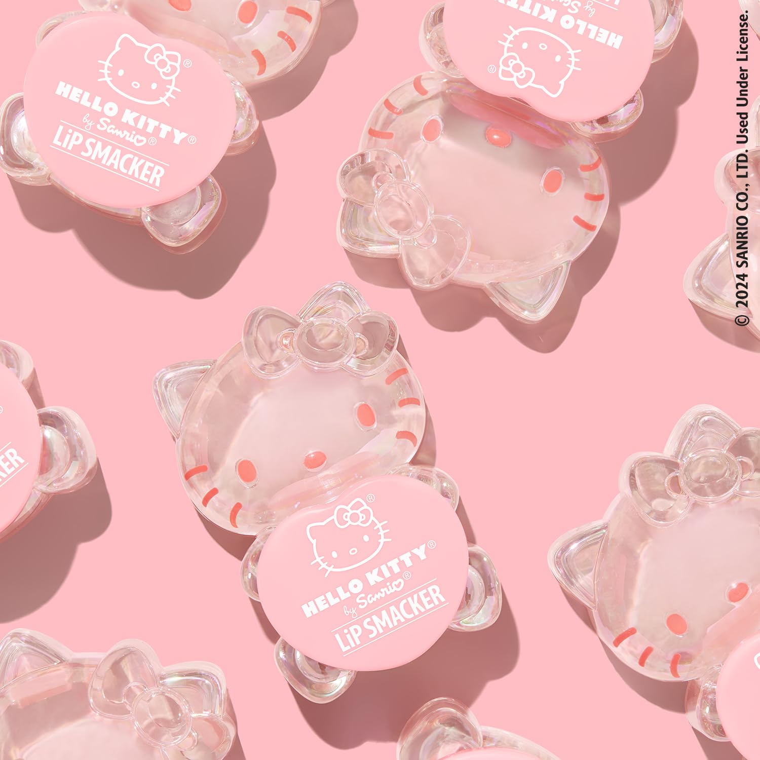 Lip Smacker Hello Kitty Lip Balm, Peach Gummy Flavored Moisturizing, Smoothing Soft Shine, Hydrating & Protecting Fun Tasty Flavors, Cruelty-Free - Peach Gummy