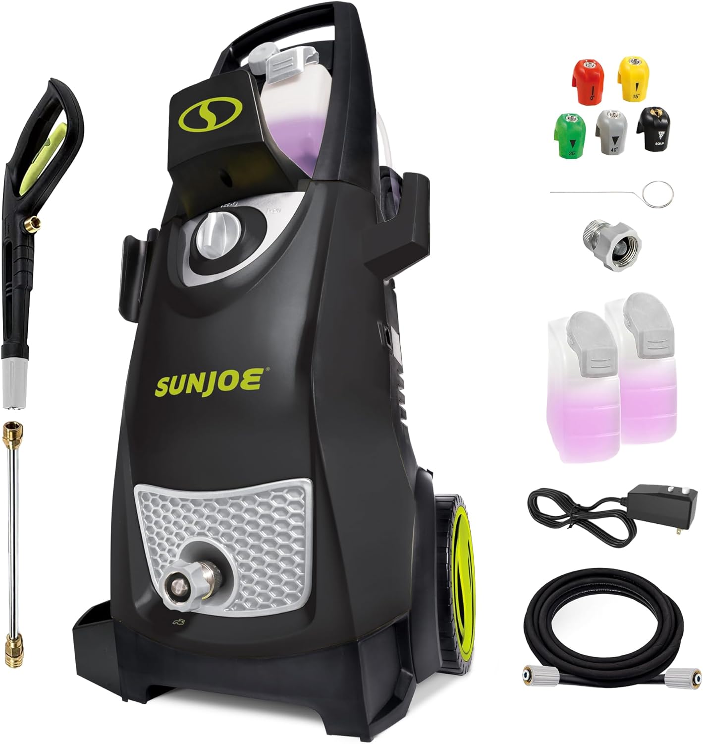 Sun Joe Electric Pressure Power Washer, 2030 PSI (PWMA Certified), 1.2 GPM, Dual Soap Tanks, (35-FT GFCI Water-Safe, Power Cord), SPX3000