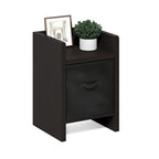 Furinno Andrey Set of 2 End Table / Side Table / Night Stand / Bedside Table with Bin Drawer, French Oak Grey