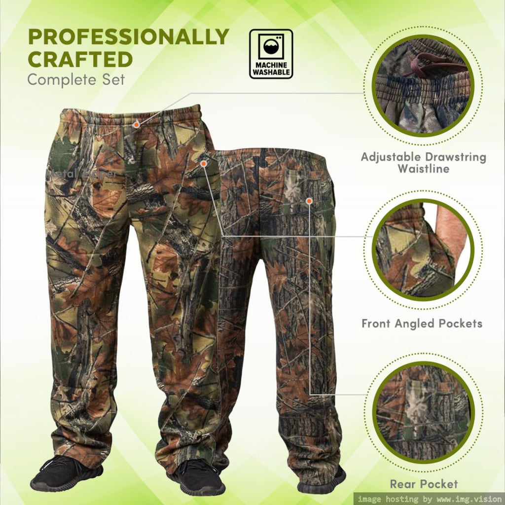 شلوار راحتی شکار با ته باز TrailCrest توسط Treel Highland Timber، طرح استتار، سایز 2X