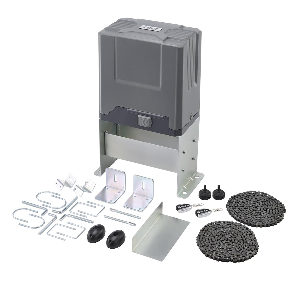 CO-Z 3300 lb Automatic Sliding Gate Opener with 2 Remote Controls, Electric Rolling Driveway Fence Slide Gate Motor, Complete Gate Operator Hardware Security System Kit for Sliding Gate Up to 40 Feet