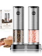 Electric Salt and Pepper Grinder Set Automatic Battery Pepper Mill Shakers Adjustable Coarseness Upgraded Larger Capacity with Led Home and Kitchen Appliances Birthday Gifts for Women Mom
