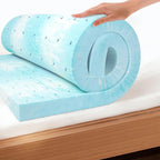 EGO Topper 2 Inch Full Memory Foam Mattress Topper, Cooling Gel Foam Mattress Topper for Pressure Relief, Ventilated Design Bed Topper in a Box, CertiPUR-US Certified, 54"×75", Medium