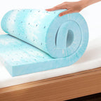 EGO Topper 2 Inch Full Memory Foam Mattress Topper, Cooling Gel Foam Mattress Topper for Pressure Relief, Ventilated Design Bed Topper in a Box, CertiPUR-US Certified, 54"×75", Medium