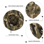 Chapeaux de soleil pour hommes femmes chapeau bob UPF 50+ chapeau boonie pliable protection UV randonnée plage pêche été safari (1 paquet-camouflage jungle)