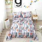 ست ملحفه کودکان یونیکورن صورتی JSD، سایز تویین، ۳ تکه، ملحفه‌های رختخواب میکروفایبر چاپ شده با طرح رنگین کمان برای دختران، جیب عمیق