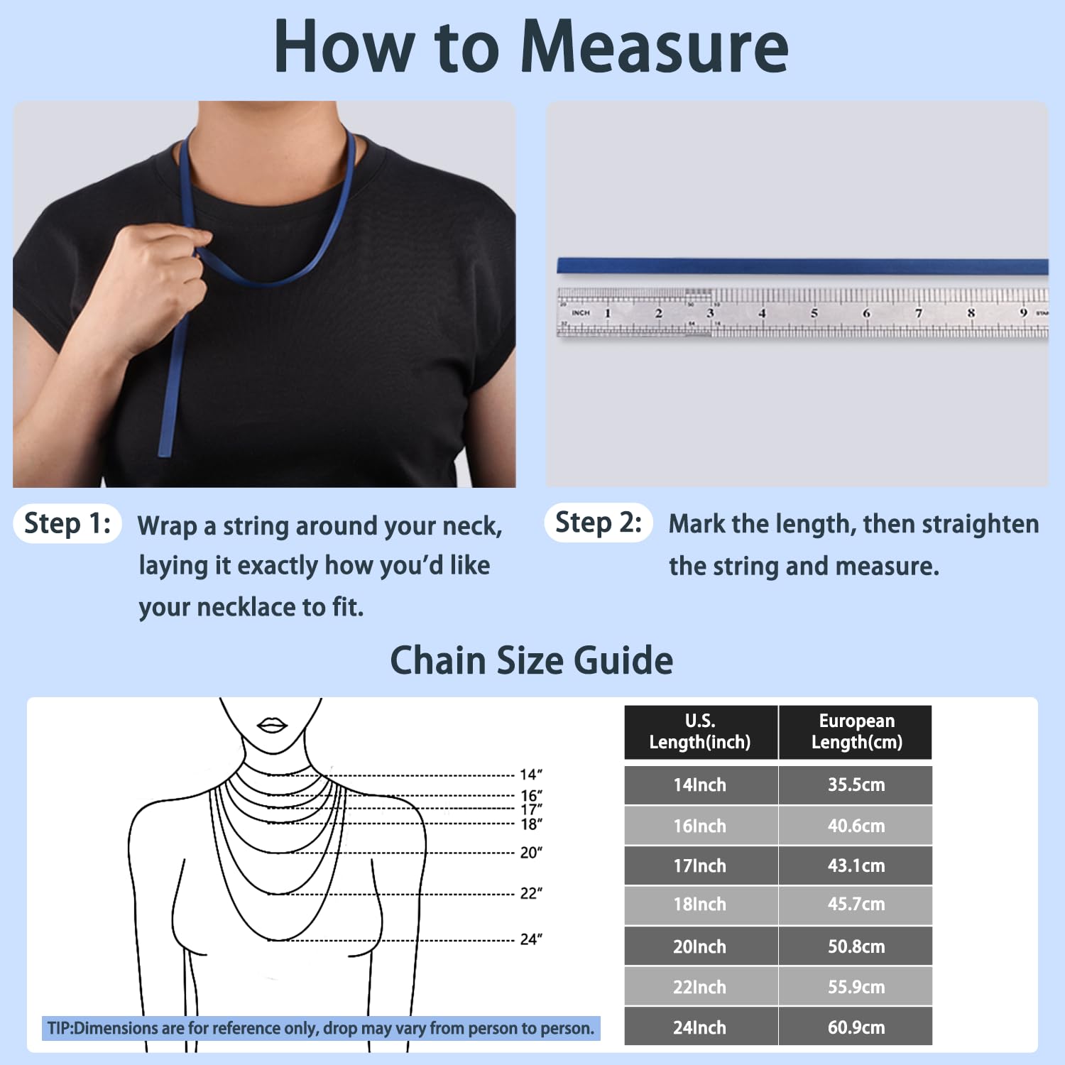 Colar de Corrente Folheado a Ouro 18k Jewlpire para Mulheres, Corrente de Cabo de 1,1mm Corrente de Ouro para Mulheres Brilhante e Resistente Colares de Corrente Femininos, 18 Polegadas