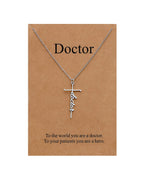 Lcherry Faith Cross Pendant Necklace for Women Religious Christian Jewelry Mother's Day Gifts for Women