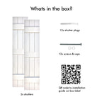 Pontiac Trail Board & Batten Vinyl Shutters (1 Pair) | 11"x63" (3-Board) - Dover White/Paintable | Exterior Window Shutters | Includes Mounting Hardware | Simple Installation | Made in USA